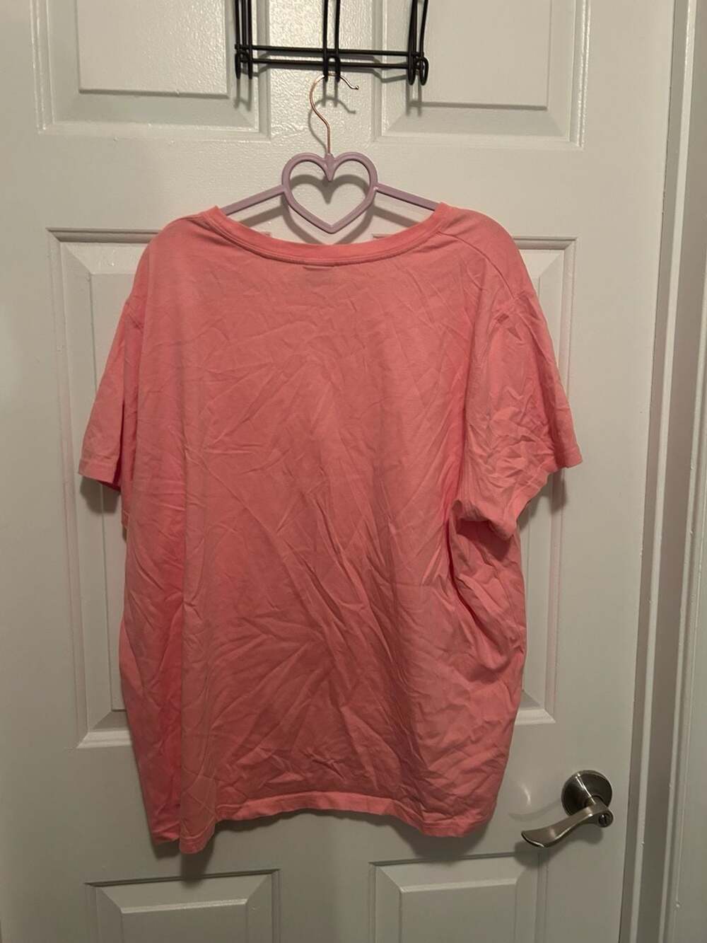 L.L.Bean Women's Solid Pink 100% Cotton Short Sleeve Crewneck T-Shirt - Picture 3 of 3